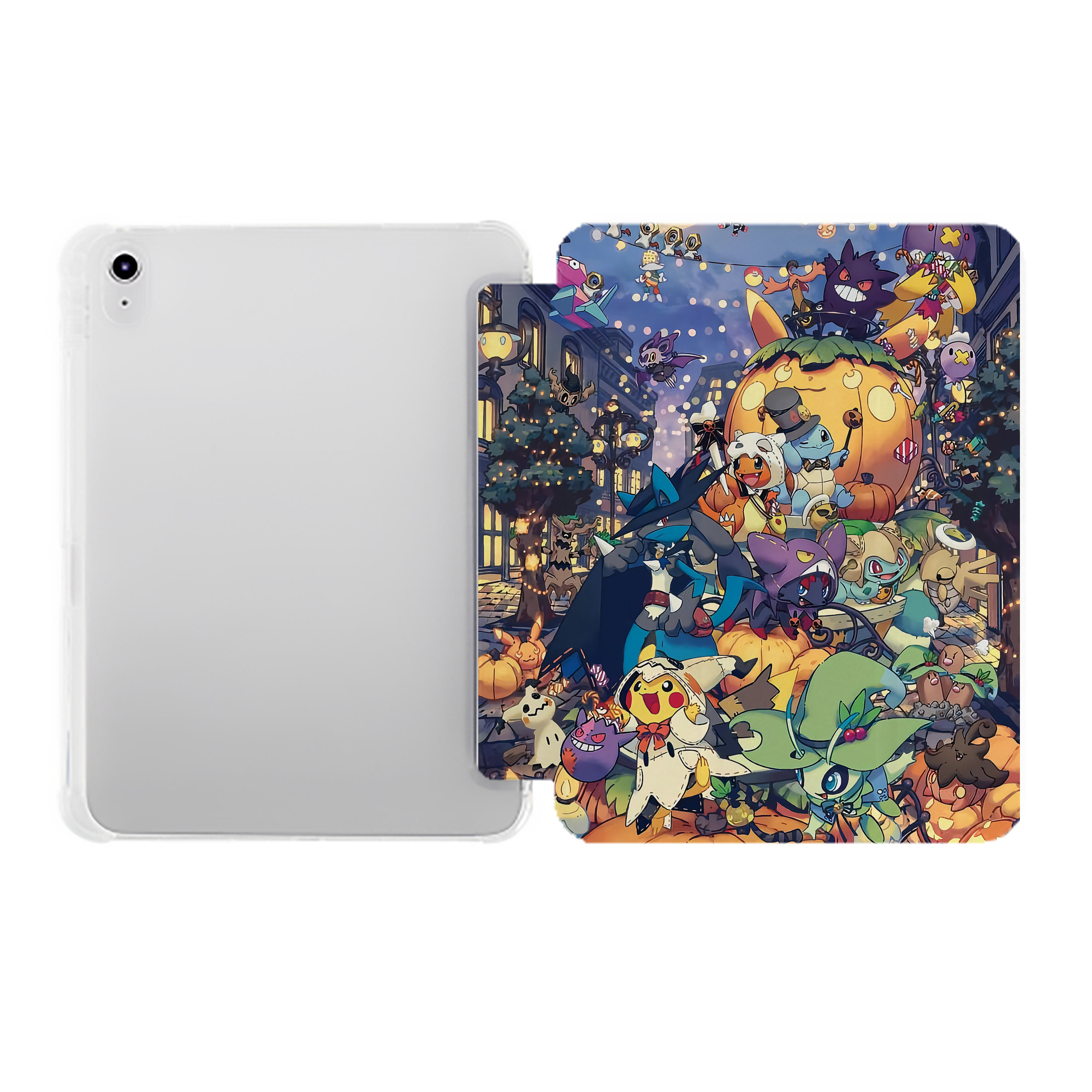 （画像用） ポケットモンスター Pokémon IPad ケース ペン収納付き 三つ折りスタンド PUレザー×シリコン 対応機種9.5/10.5/10.9インチ